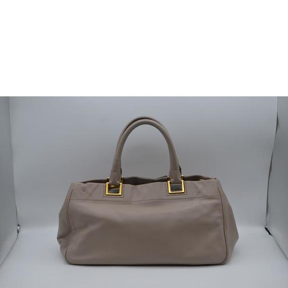 Prada 2WAY Calf Handbag Leather Pumice Soft - Picture 1 of 13